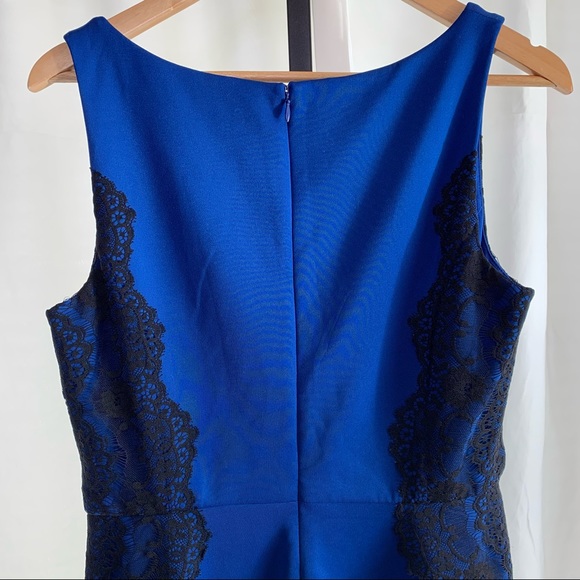 Jessica Simpson Black & Blue Sleeveless Cocktail Dress sz 10 - Picture 7 of 14